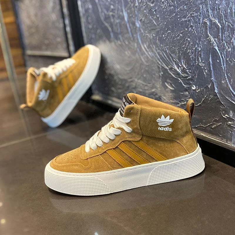 【香港NpkpU&Shoes官方正品】高帮板鞋2025年春秋新款透气厚底运动