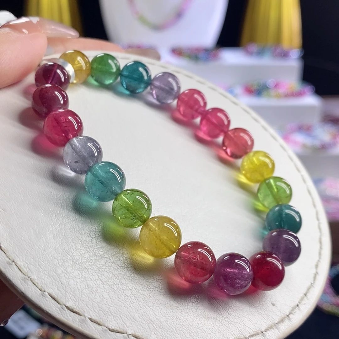 未镶嵌手链碧玺荧光色标