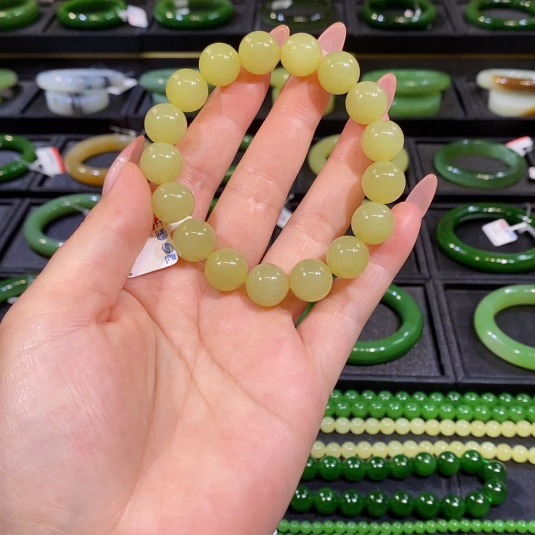 手串未镶嵌和田玉（黄玉）