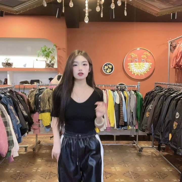 真皮绵羊皮皮裤25036