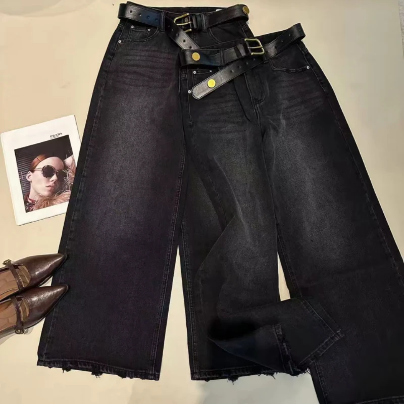 【歌莱图】2025年早秋新款时尚水洗牛仔裤显瘦百搭裤子#5662