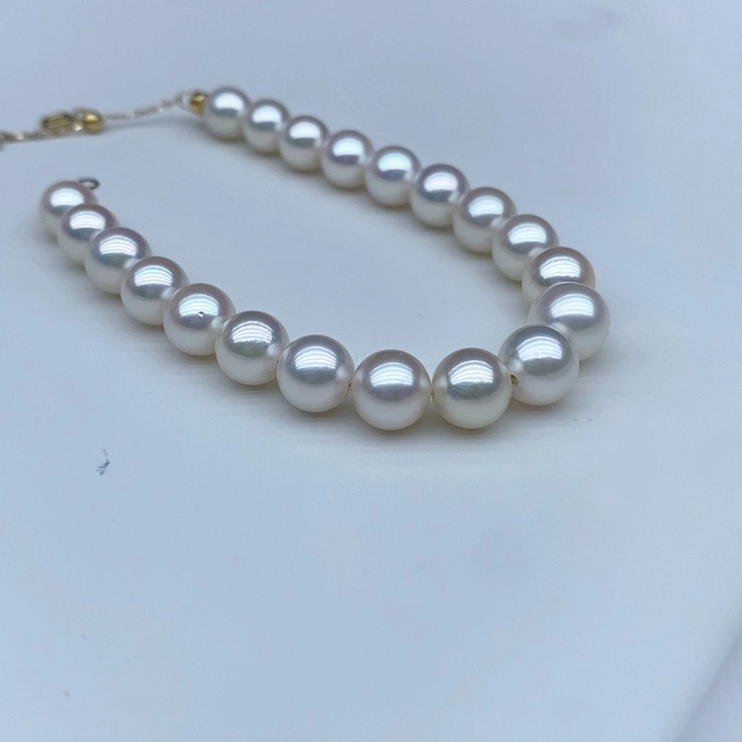 海水珍珠手绳18K金镶嵌