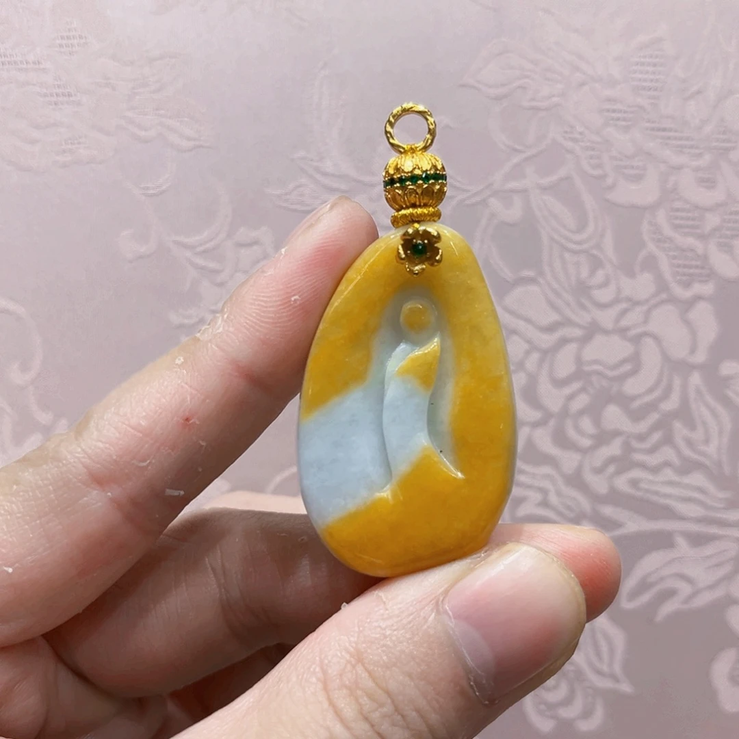 翡翠合金吊坠(赠链)