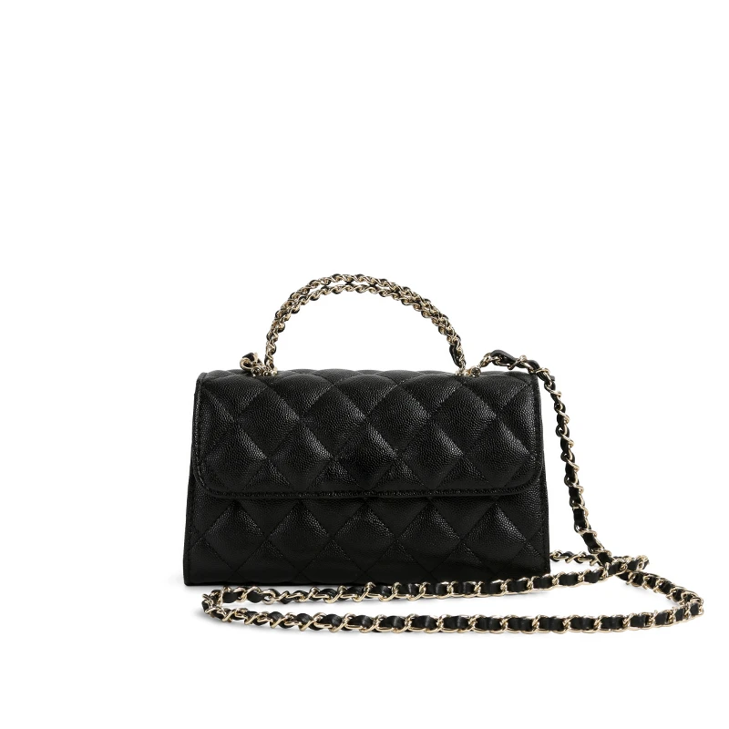 25sKelly横版手柄凯莉包鱼子酱牛皮手提斜挎包2337