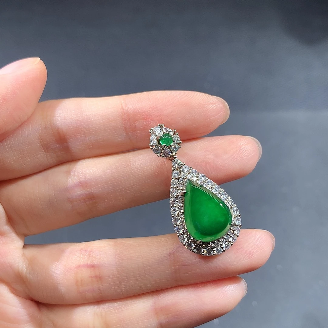 银S925镶嵌戒指翡翠翡翠