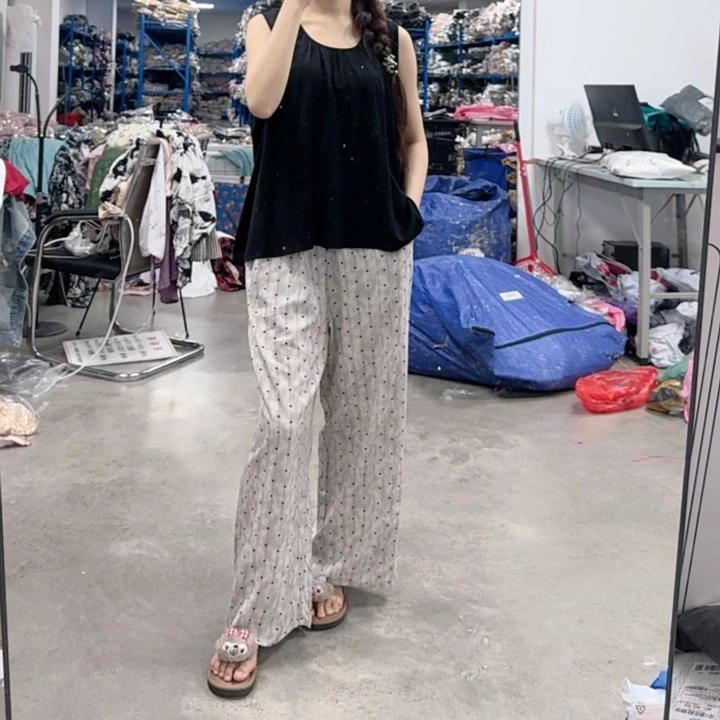 【花筵笑】时尚薄款阔腿直筒裤系列