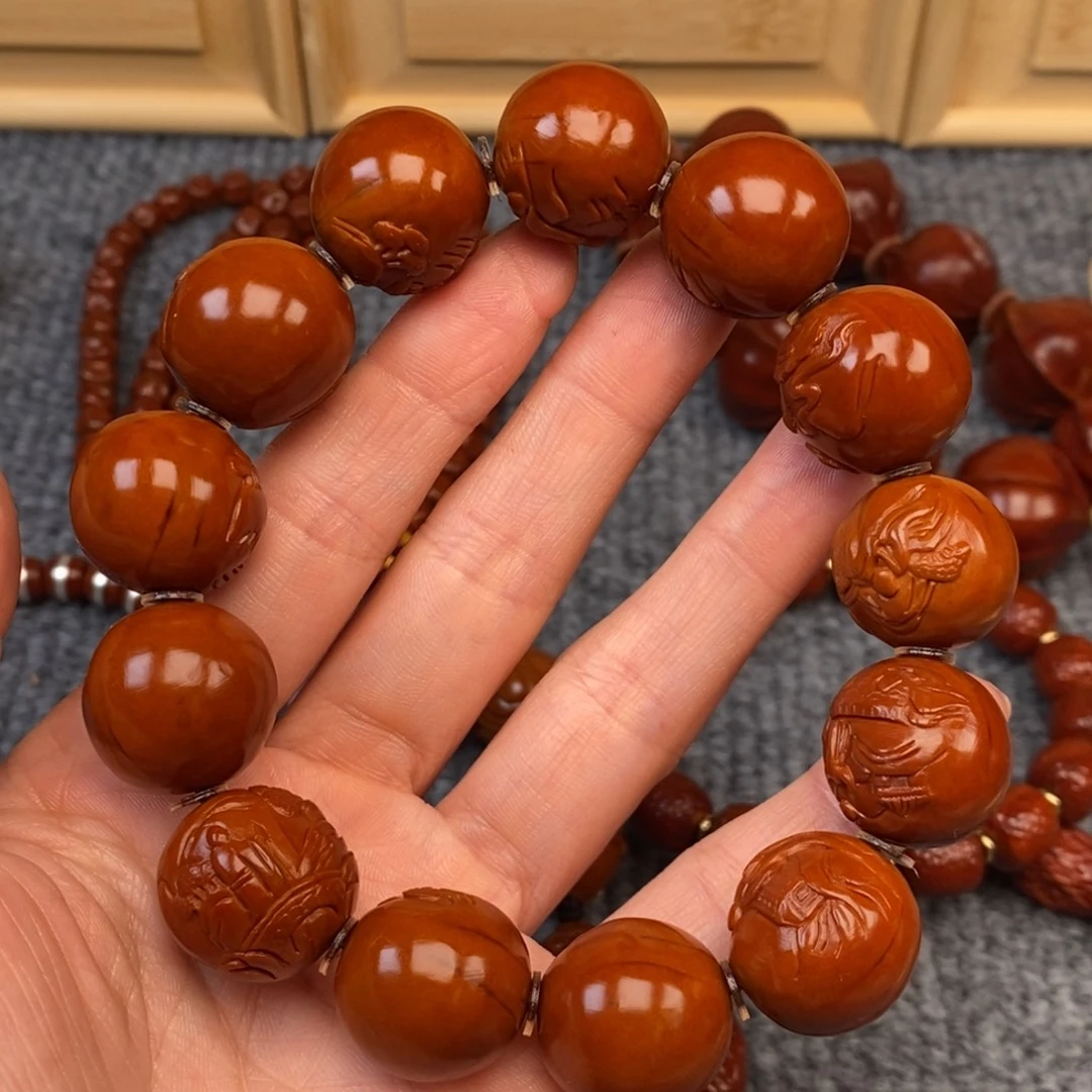 生***动橄榄核手串/手链风景无相