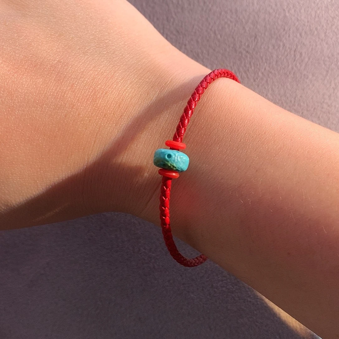 未镶嵌绿松石陨石坑设计款手绳