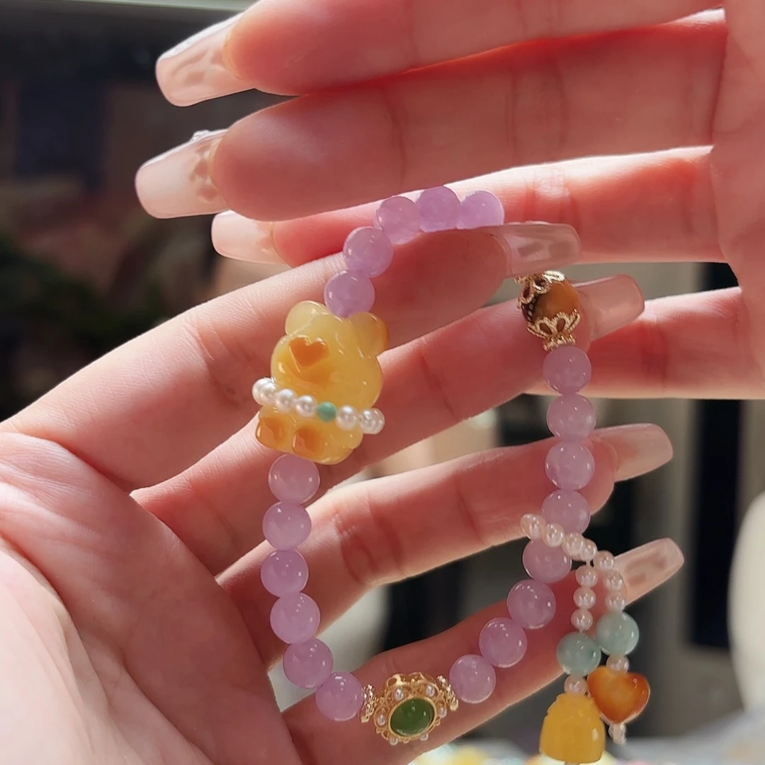 未镶嵌琥珀手链琥珀