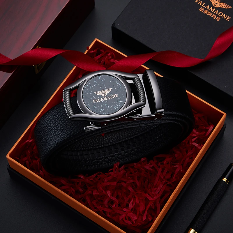 【星空款式】正品法莱阿玛尼男士皮带2025新款真皮男生腰带牛皮裤带