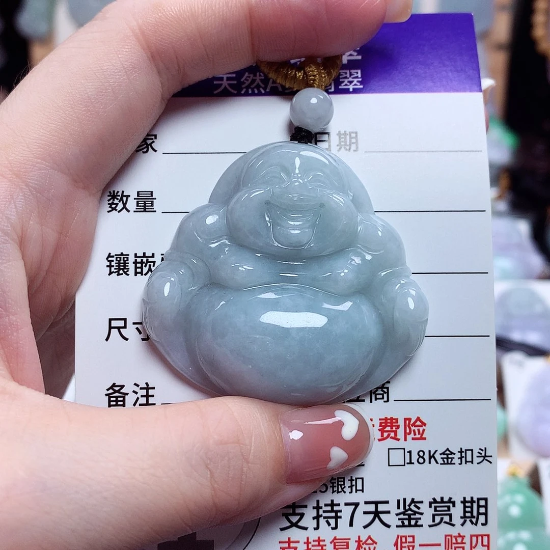 翡翠未镶嵌颈饰佛公05