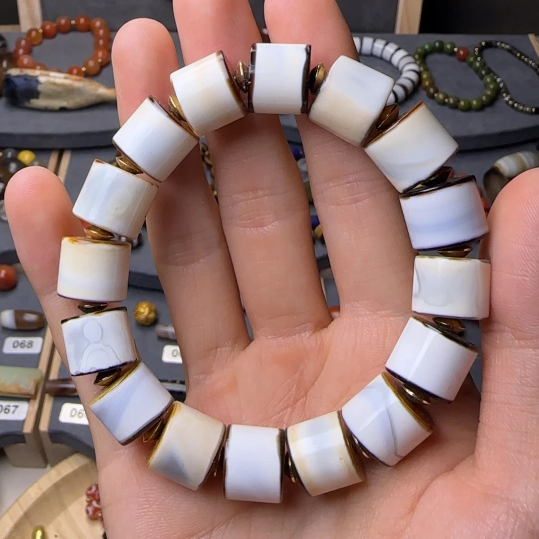 玛瑙/玉髓未镶嵌手链千岁剁珠