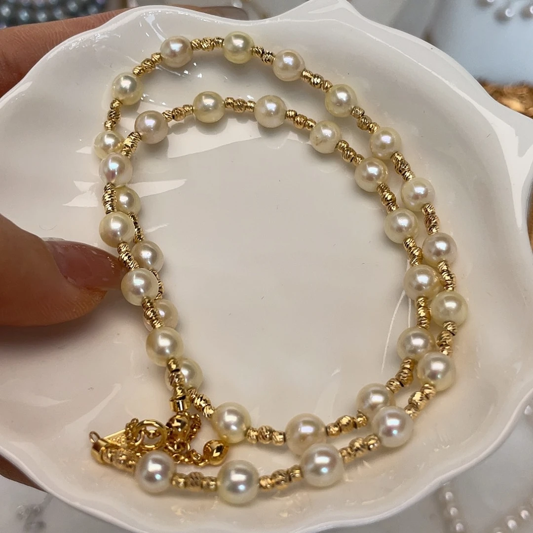 银S925镶嵌项链海水珍珠