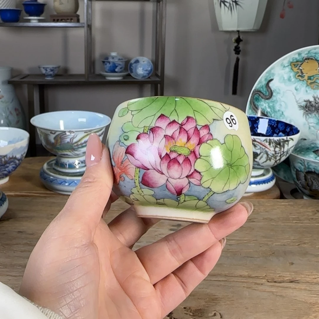 杯景德镇陶瓷柴烧多人