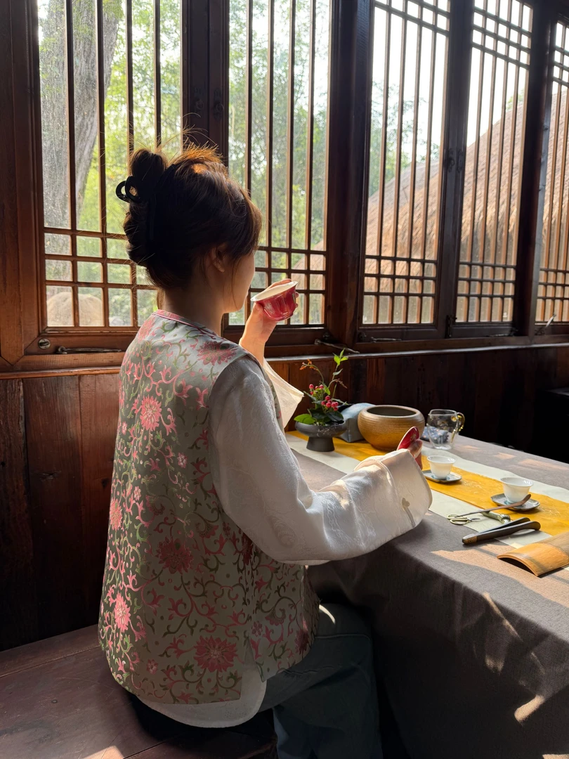 【缠枝莲花】慕锦熙老宋锦新中式国风真丝桑蚕丝上衣高端马甲外穿