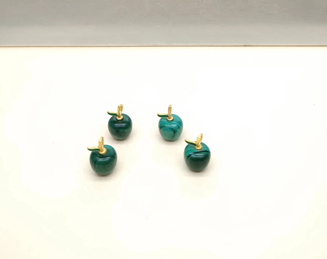 孔雀石苹果吊坠 精致款吊坠 多样性发一 珠宝