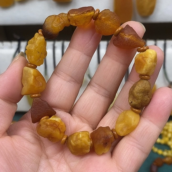 蜜蜡未镶嵌珠宝奇石手串海漂籽