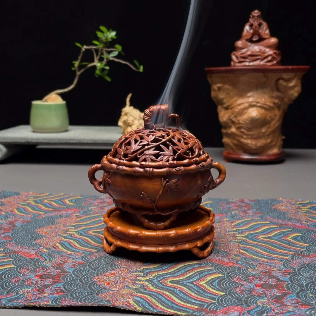 深***黄荔枝木小叶黄杨木香炉