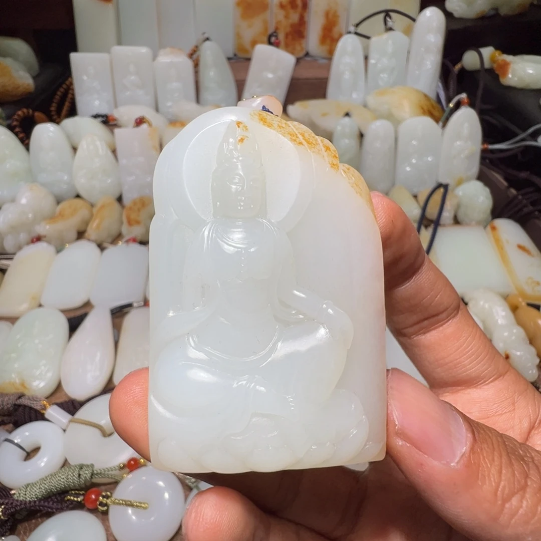 和田玉吊坠(不含链)未镶嵌远**9