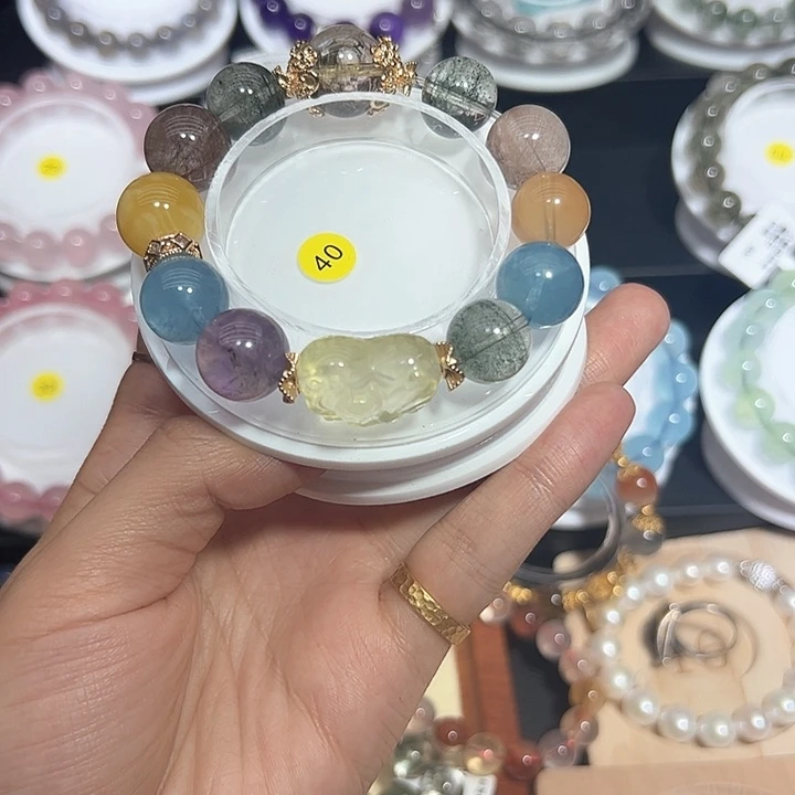 水晶手链钛钢多宝手串