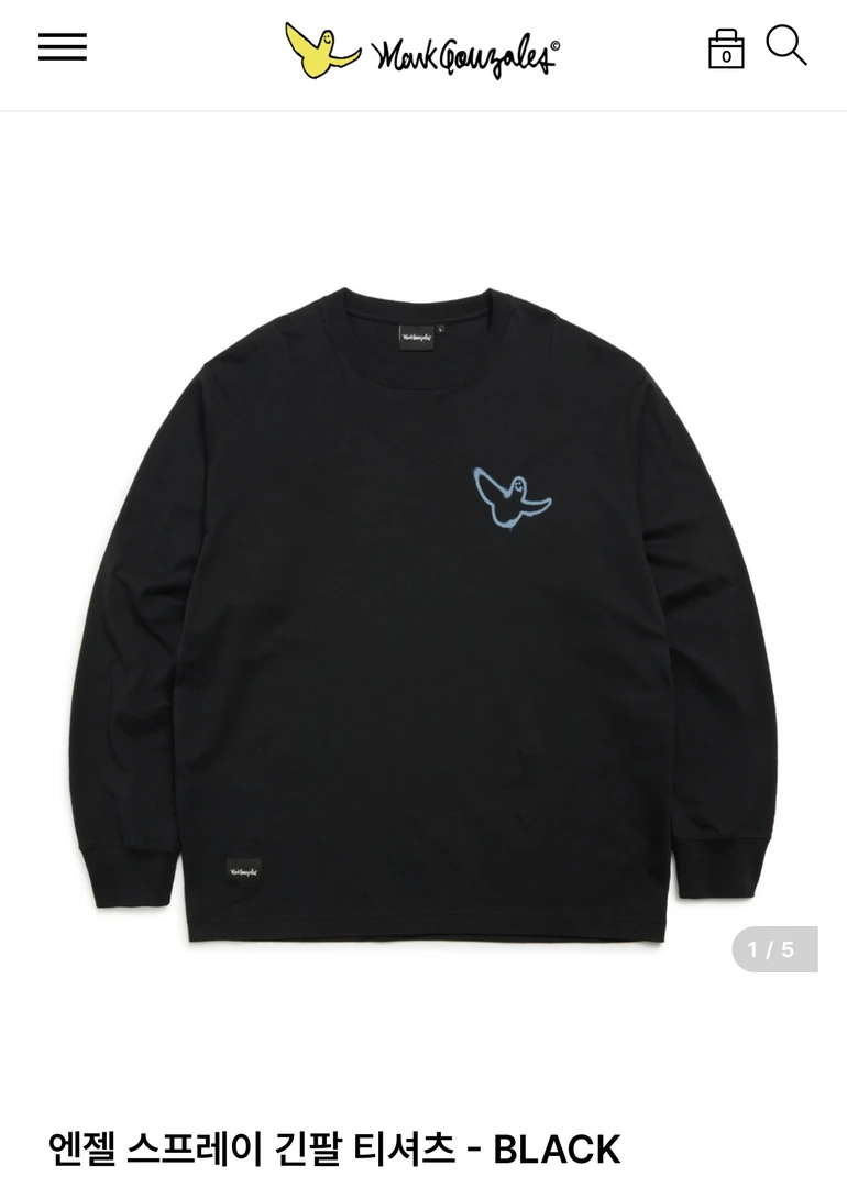 海外韩国markgonzales小飞人长袖 男女同款 宽松版型 棉