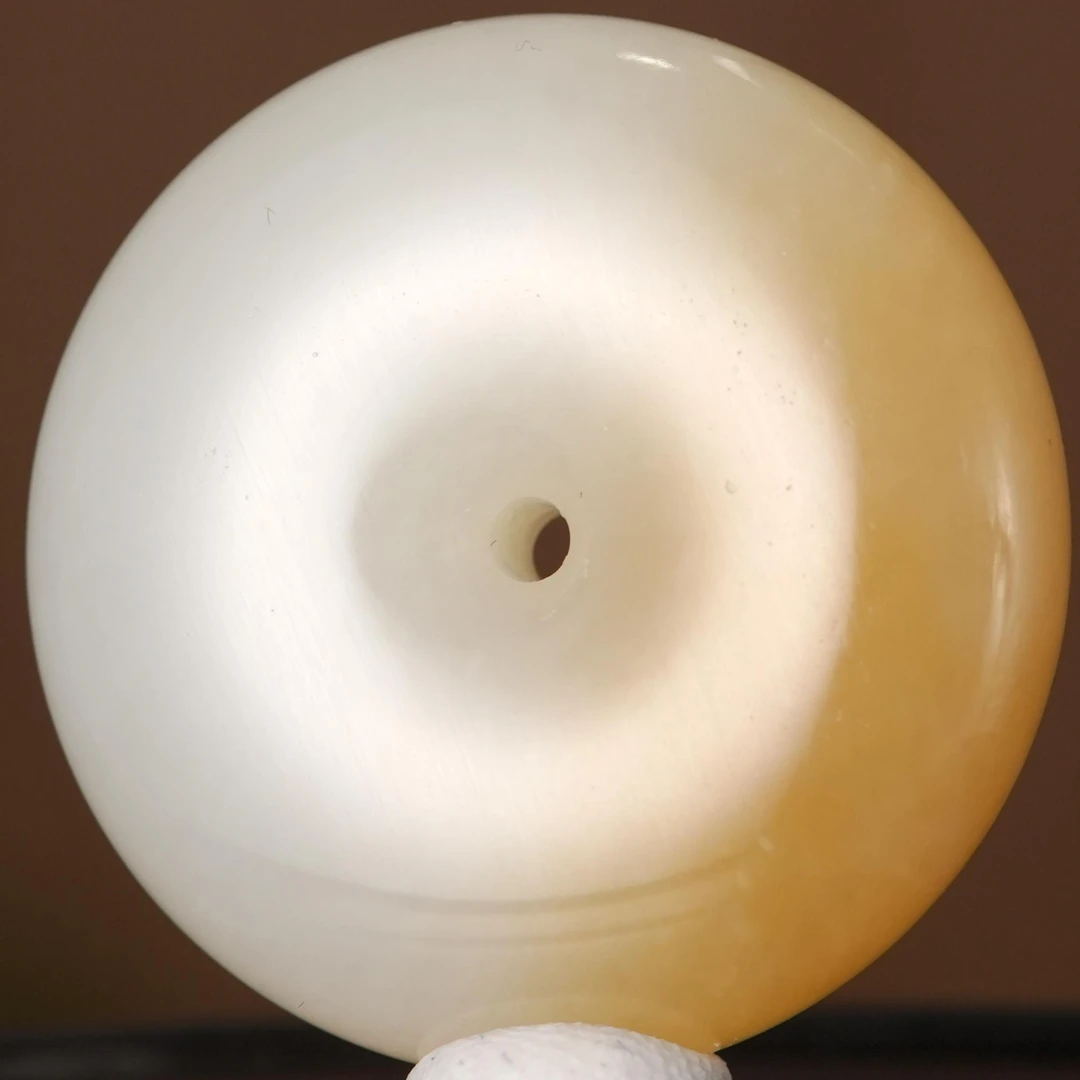 Lot5.和田糖白玉平安扣/023887/拍宝