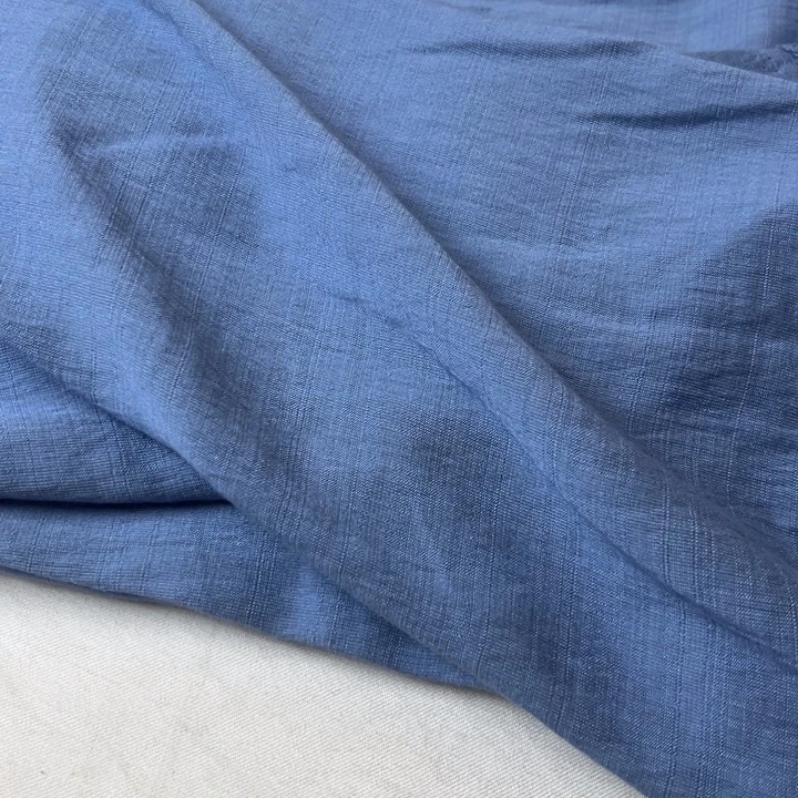 棉混纺蓝色麻棉2米