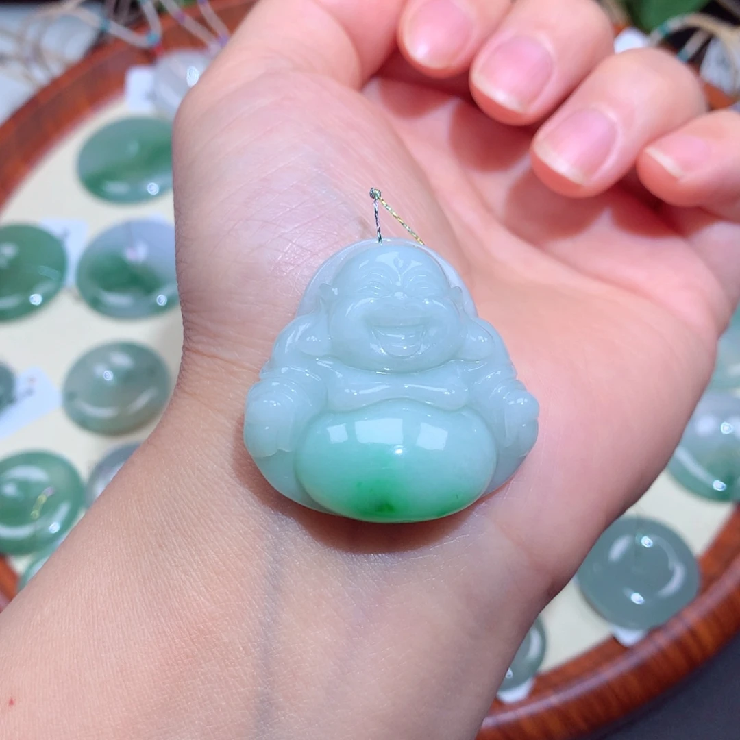 翡翠未镶嵌颈饰翡翠吊坠8