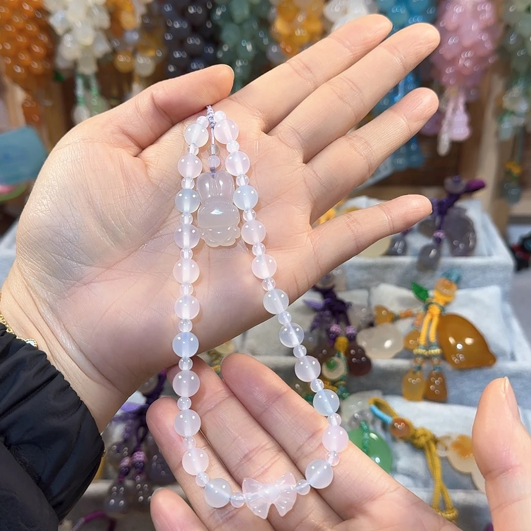 玛瑙/玉髓手机挂件未镶嵌