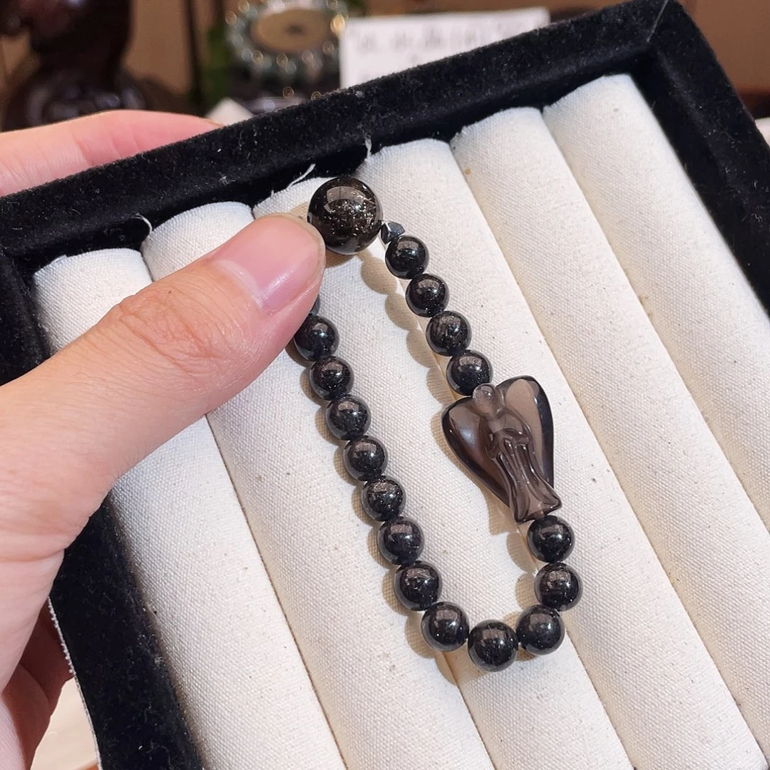 水晶未镶嵌手链黑金超设计款7m