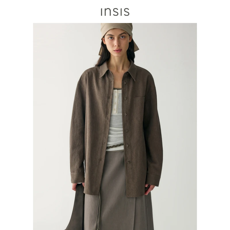 INSIS FEMME新派简约休闲牛仔感衬衫外套FN25111107