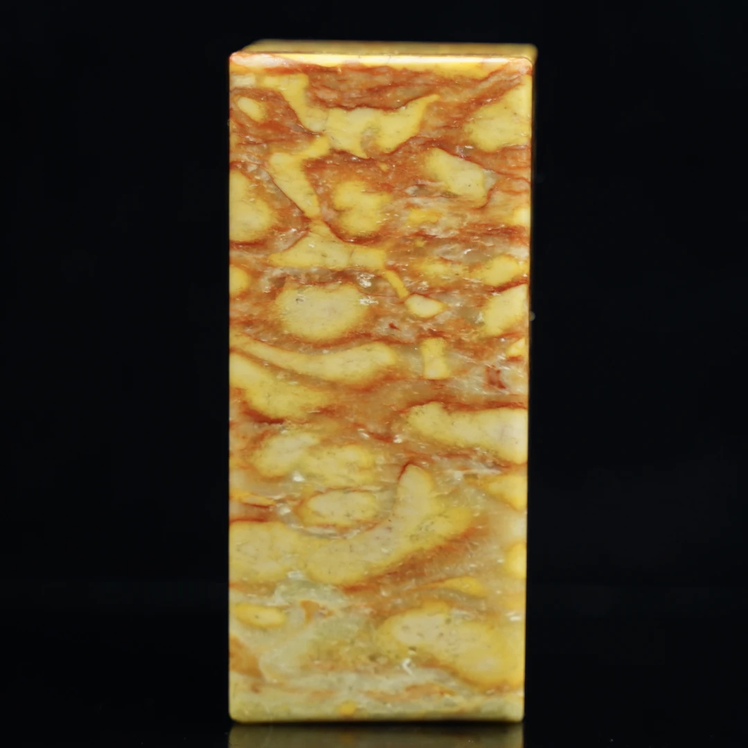 寿山石奇纹牛蛋印章艺术品收藏