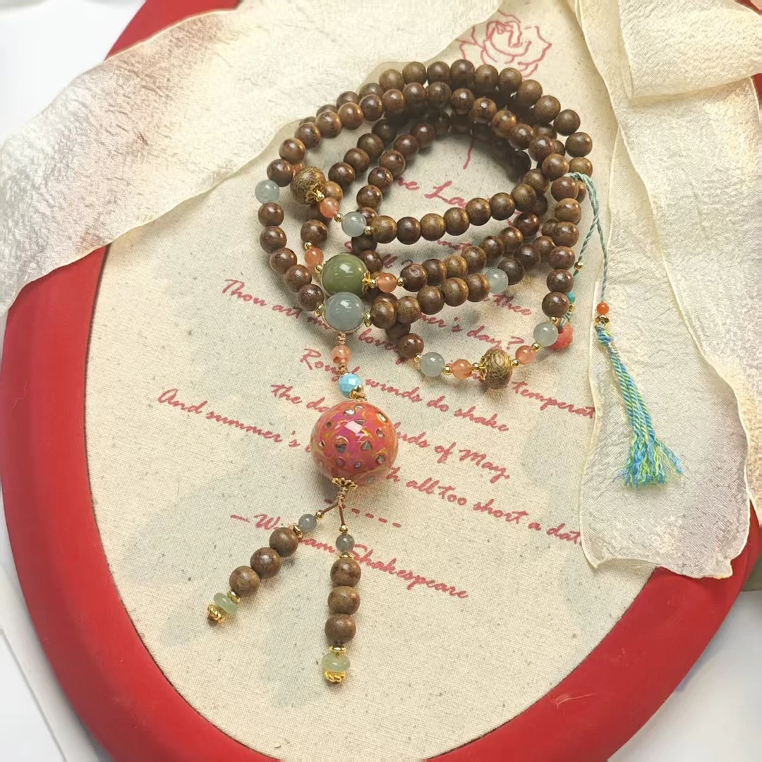 非金属木质手链 大漆珠香香四圈手链6+（多样发其一）YA69