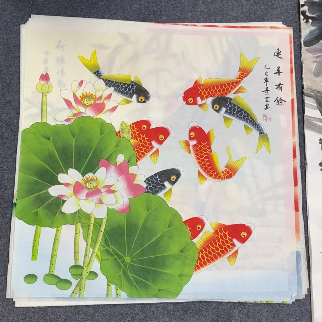 国画尺寸70✖️70斗方工笔手绘画