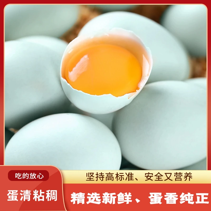 跑山鸡散养绿壳土鸡蛋