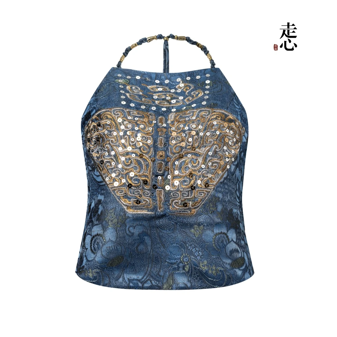 【走心香云纱】青铜宋锦背心25ZY51350062