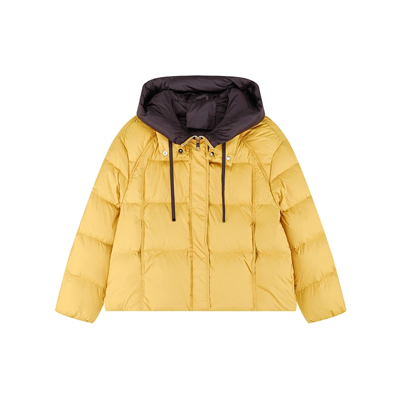 时尚撞色宽松连帽休闲羽绒服云朵款YPUTPP009