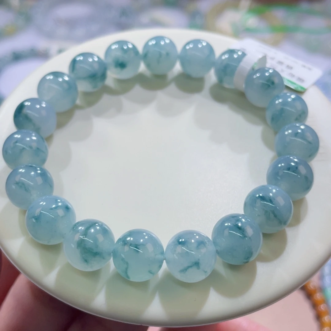 未镶嵌手链翡翠金丝蓝卡10
