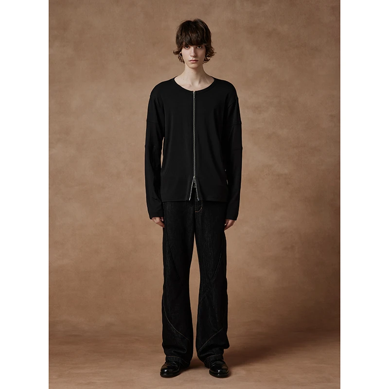 CRINS/24AW/辉耀·弋/兰精莫代尔亲肤解构基础百搭双拉链打底长袖