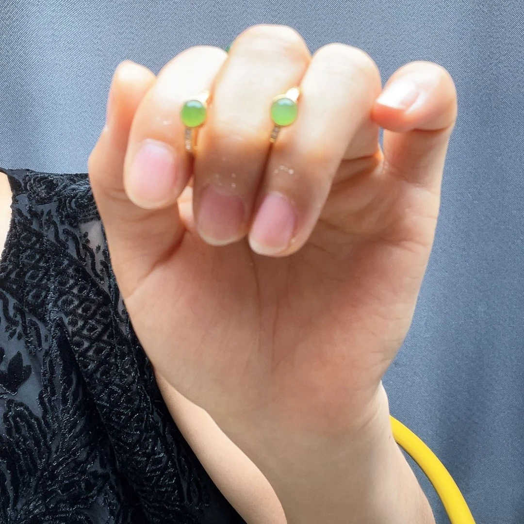 和田玉银S925镶嵌耳饰