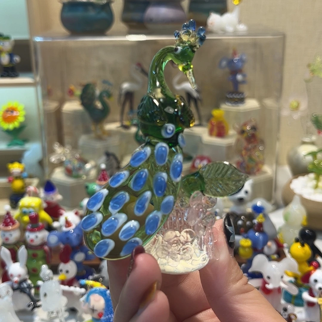 手工艺品琉璃孔雀