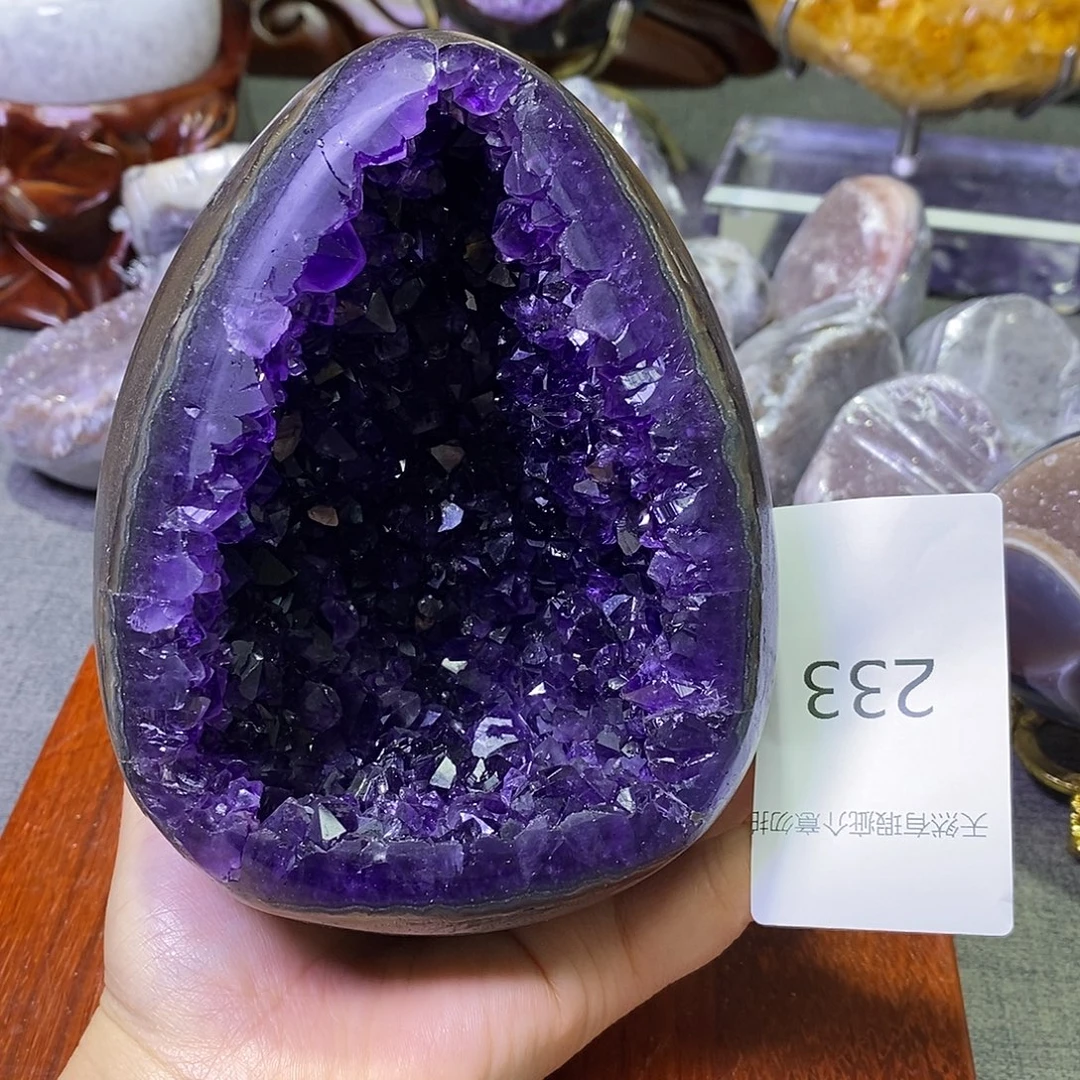 未镶嵌紫晶珠宝半成品