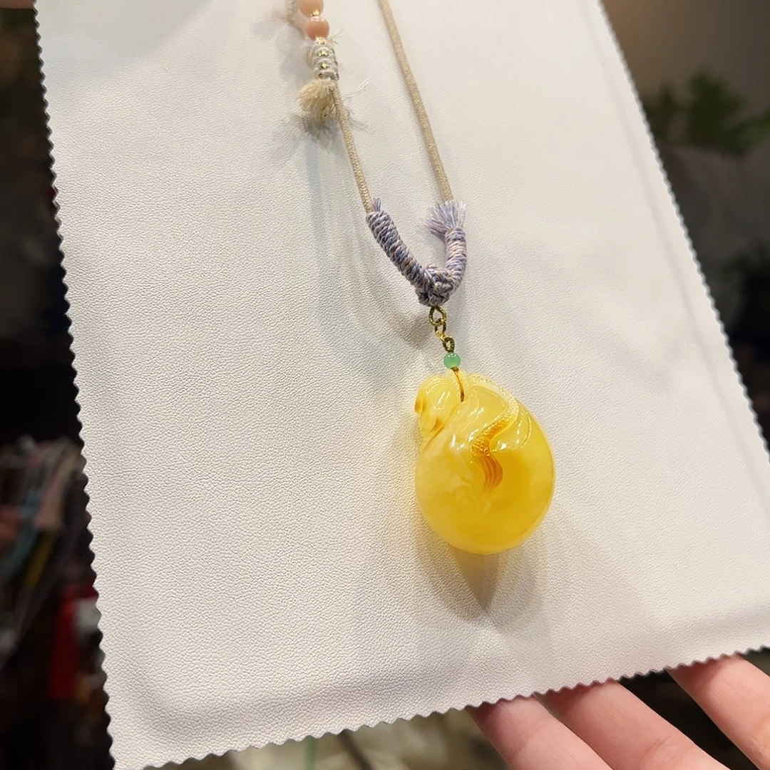 蜜蜡未镶嵌项链蜜蜡钱袋子