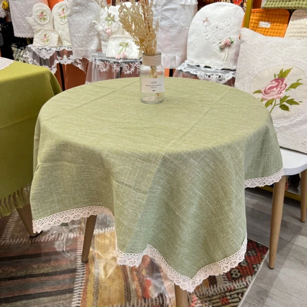 新疆包邮乌市发货 110×110亚麻桌布