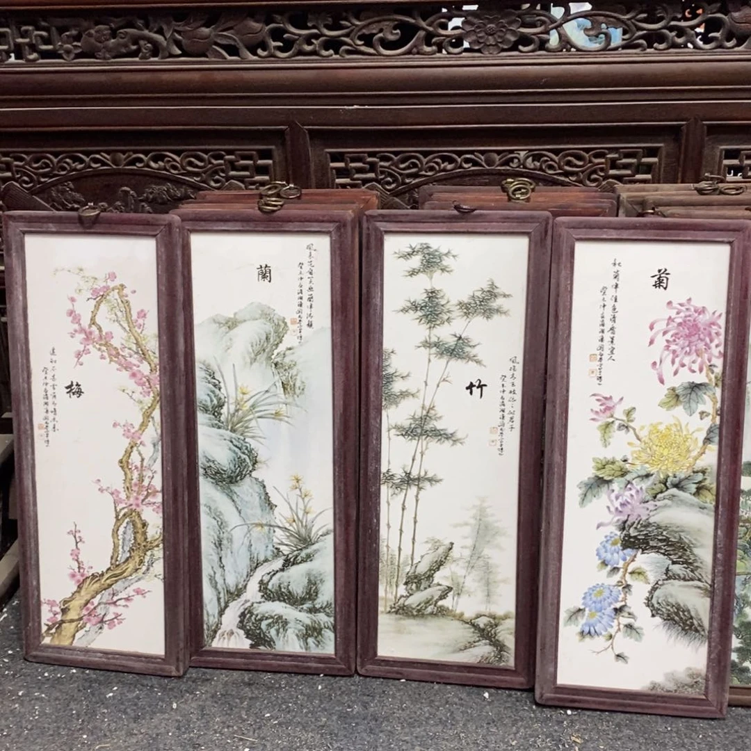 瓷片55*21*4 景德镇瓷板画柴窑烧制