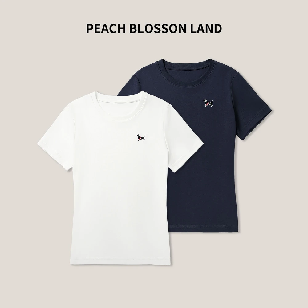 【杭州夏妹】圆领时尚百搭休闲潮流简约印花上衣SS26040