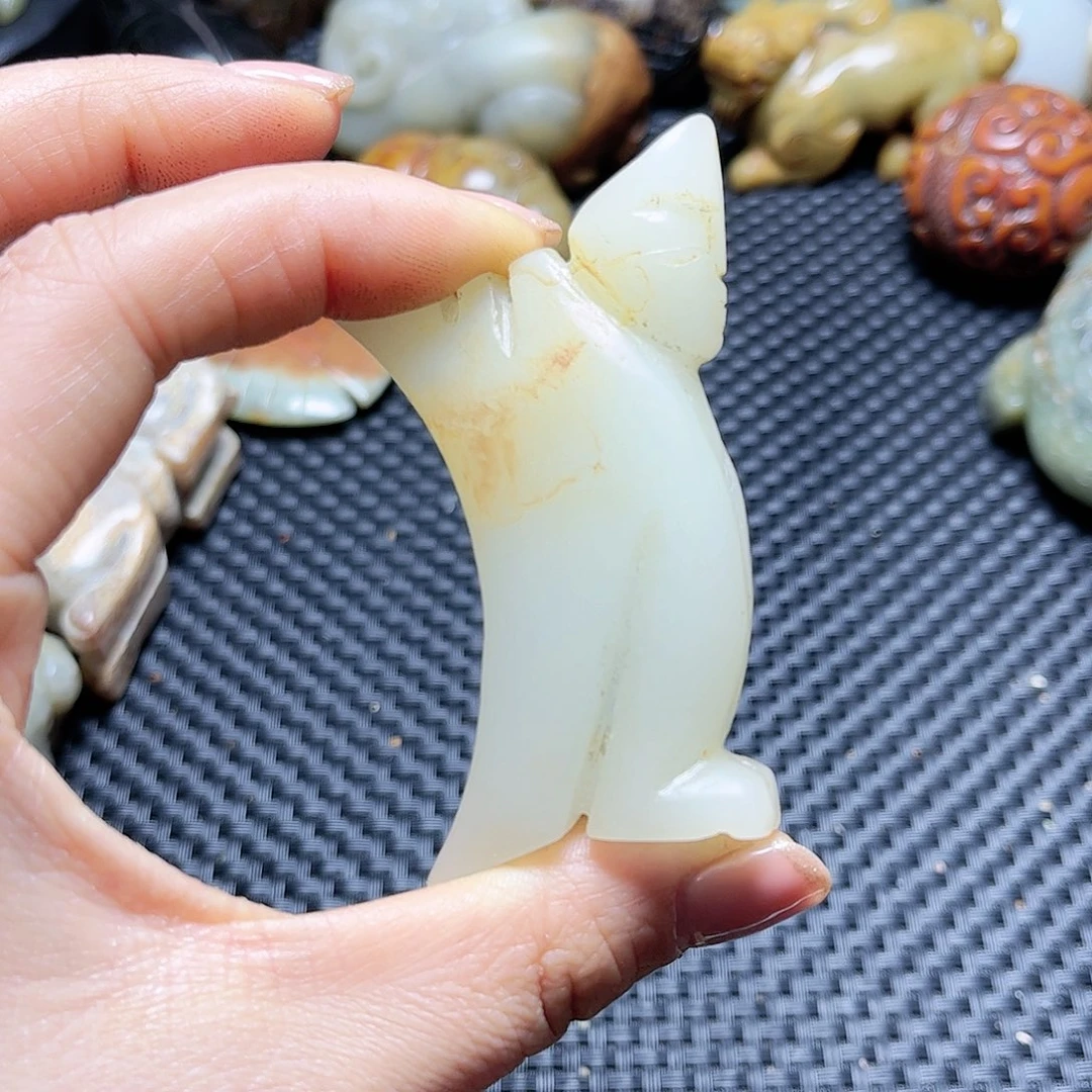 白玉菩提吊坠摆件
