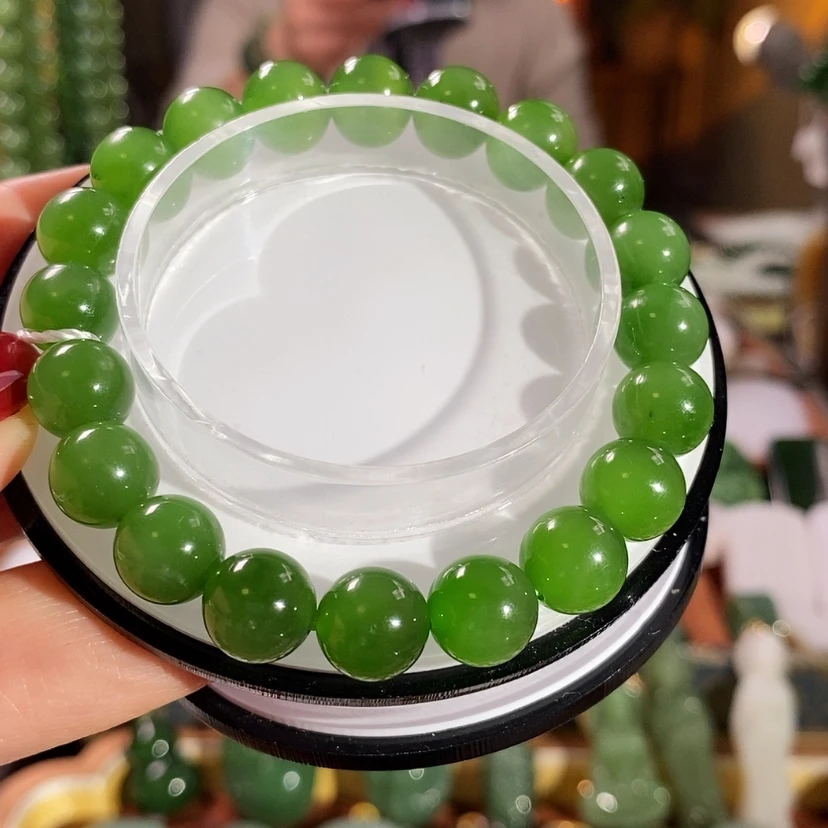 【闪购商品】未镶嵌手链和田玉（碧玉）