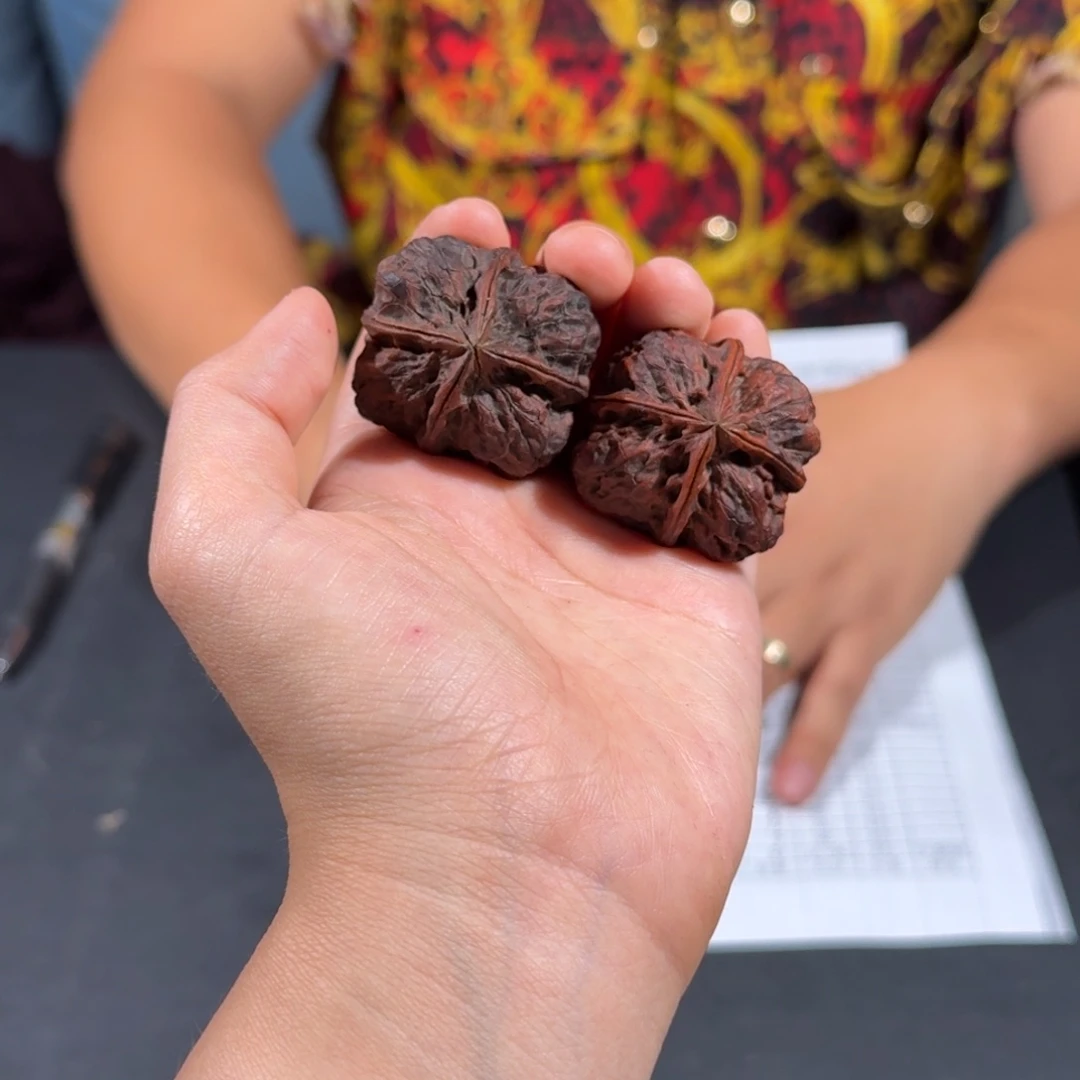 文玩核桃把件185号地闷四棱