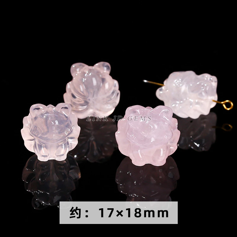 【配件】天然粉晶炸毛九尾狐多样性发一